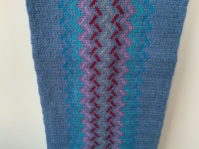 Bufanda azul como nueva