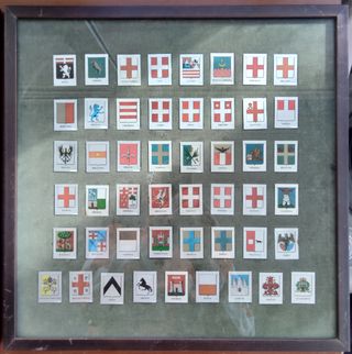 2 Quadri Bacheche Stemmi Città D'Italia