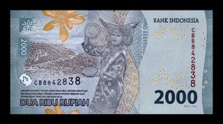 Billete Indonesia 2022 2000 Rupias.