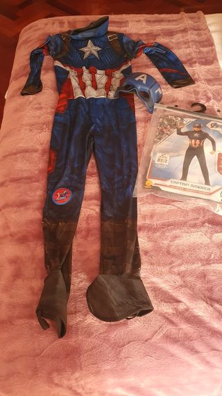 Disfraz capitán América con máscara rigida
