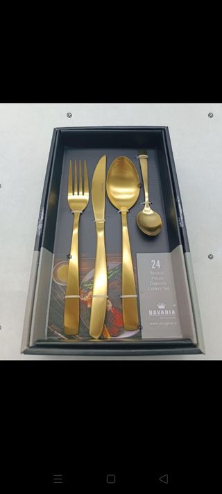 Lotto posate color oro