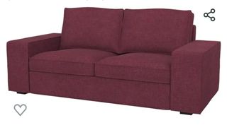 Funda sofá Ikea Kivic 2 plazas granate