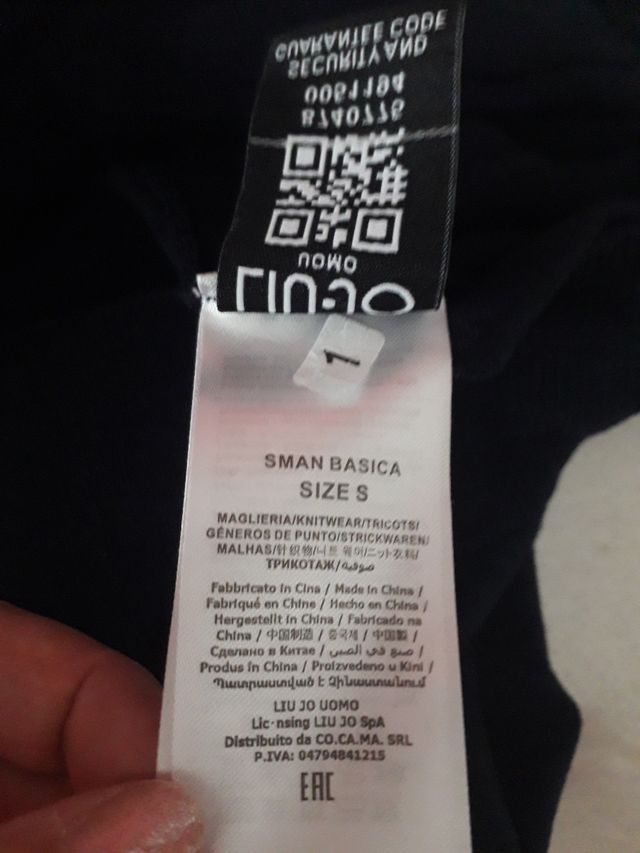 Pullover smanicato uomo Liujo