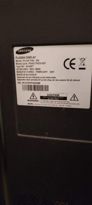 Samsung Plasma Display model :PS 42c7hd