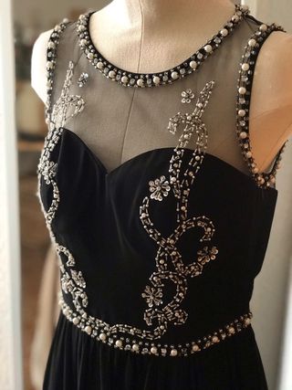 Vestido de fiesta pedrería