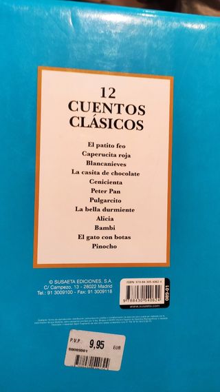 Libro 12 cuentos clásicos. Infantil