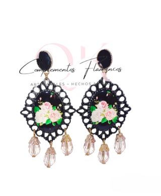 Pendientes flamenca y peinecillos a juego