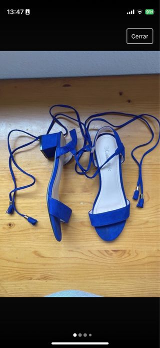 sandalias tacon ancho