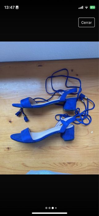 sandalias tacon ancho