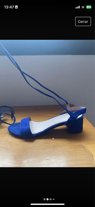 sandalias tacon ancho