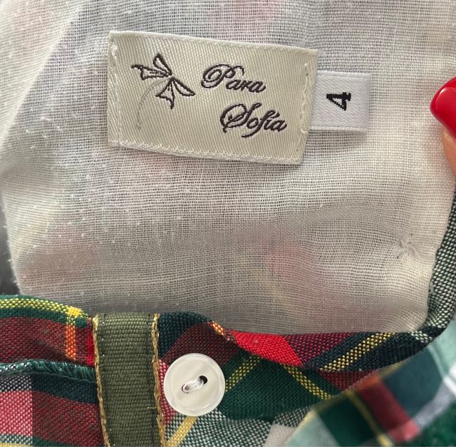 vestido cuadros tonos rojos