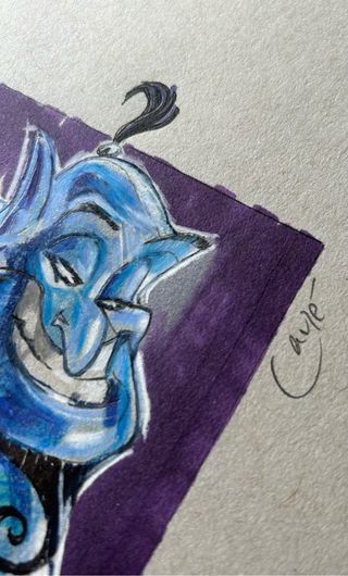 DIBUJO GENIO LAMPARA ALADINO ALADDIN DISNEY