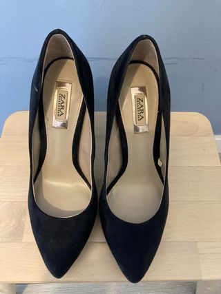 Zapatos de tacón zara ante negro t36