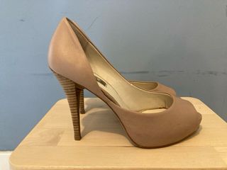 zapatos de tacón piel nude zara T37