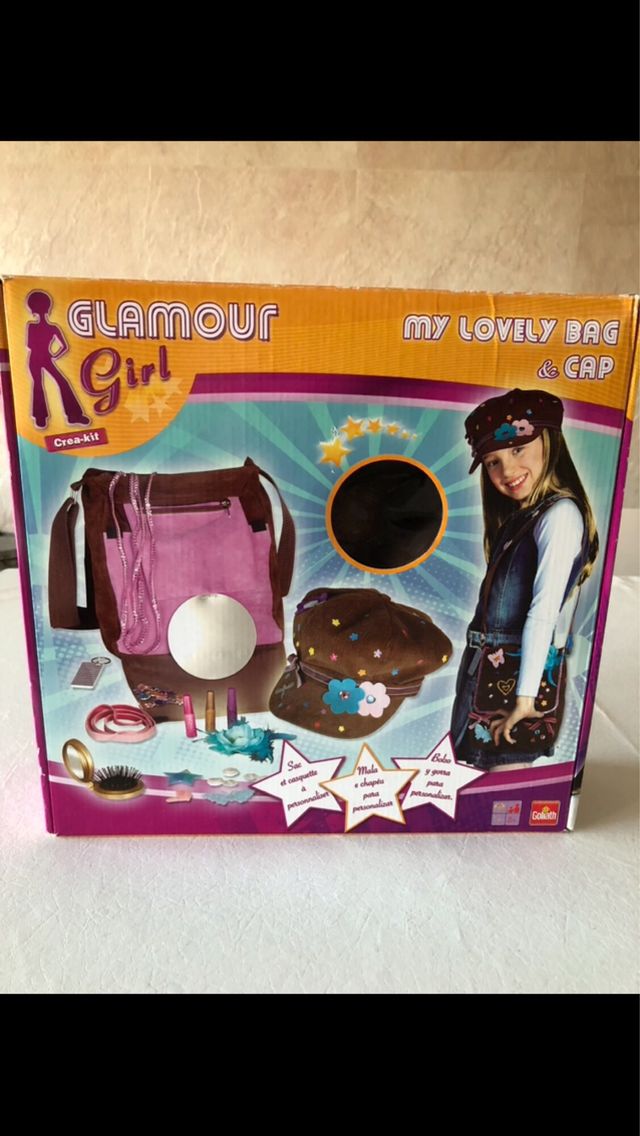 Juego manualidad , personalizar bolso y gorro