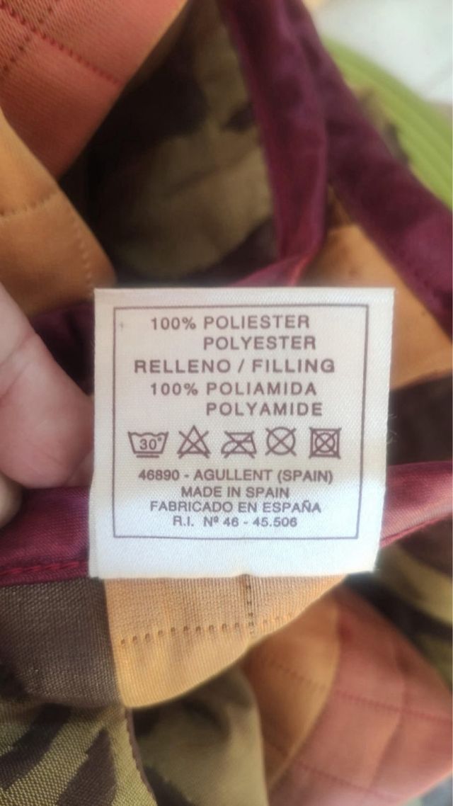 Colcha reversible tafetán naranja