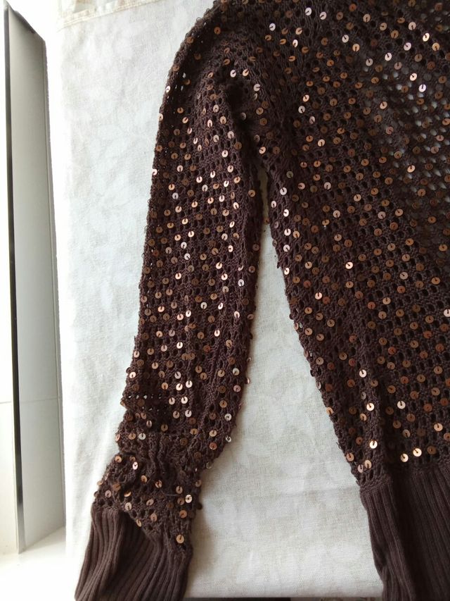 Chaqueta de punto marron