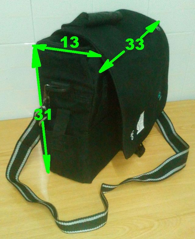 ATACHE  (LONA NEGRA)  MALETIN O BANDOLERA