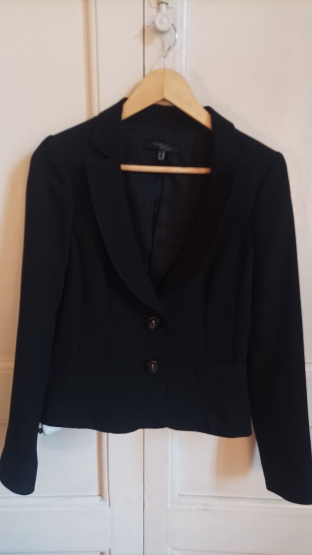 Vestido negro de crepe Marella Rosati