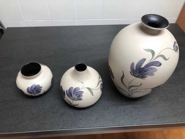 Jarrones pintados a mano