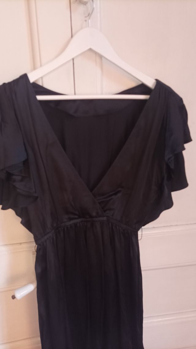 Vestido See by Chloe negro raso