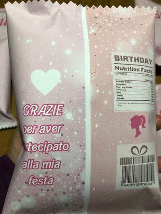 invito digitale più patatine personalizzate