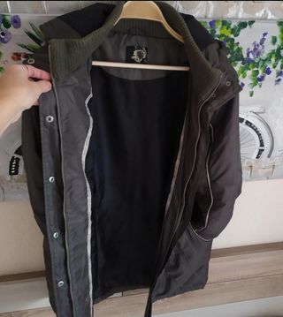 Parka acolchada verde de mujer