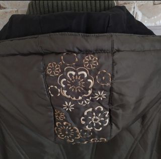 Parka acolchada verde de mujer