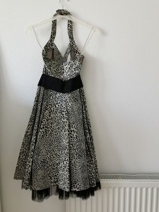 Vestido midi animal print