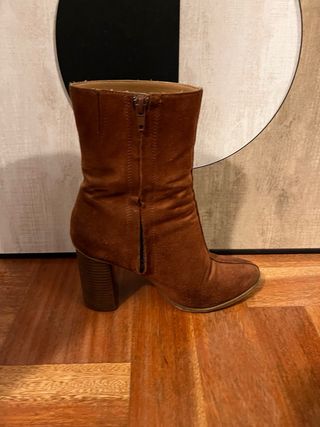 botines marrones mango 38 9cm