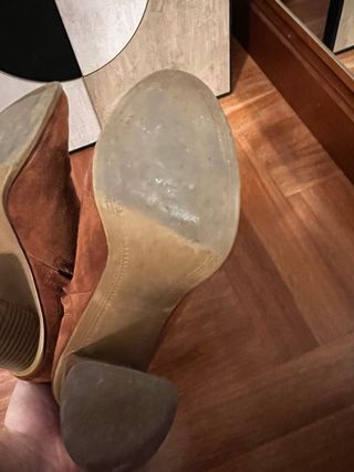 botines marrones mango 38 9cm