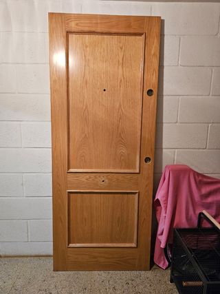 Puerta de roble, Solo puerta, con todo su herraje