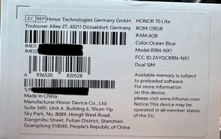 smartphone HONOR 70 Lite 5G Azul 128GB