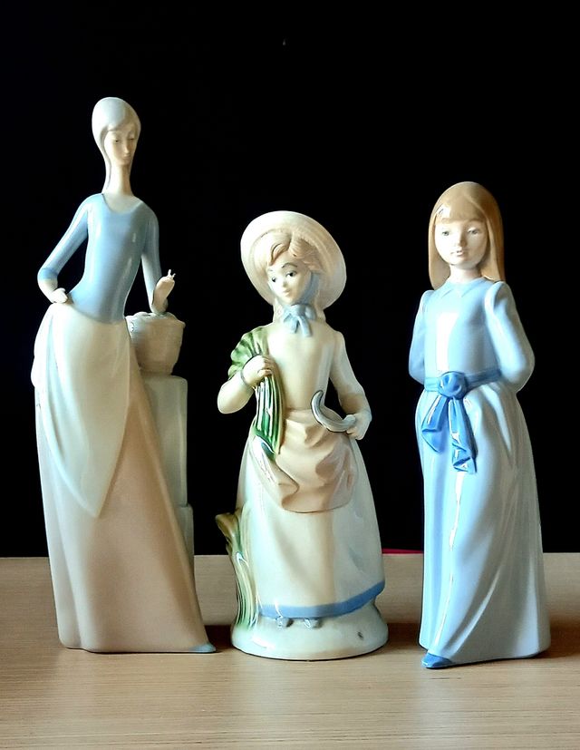 3 FIGURAS de PORCELANA FINA
