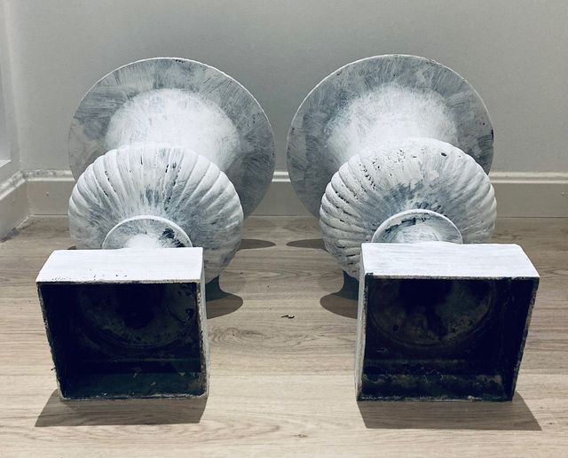 Pareja de Copas, Mecetas Francesas. Hierro S.XIX