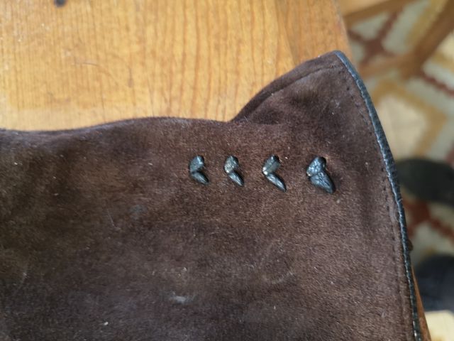 Guantes piel  marron chocolate , Brown color