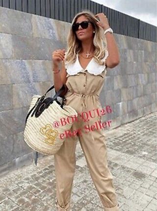 Mono cargo popelín Zara Talla S y M