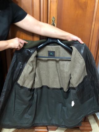 Chaqueta de cuero Lacoste