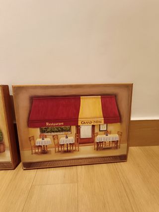 Par de cuadros estilo parisino