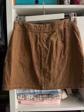 mini falda de pana