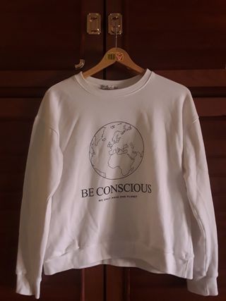Sudadera Stradivarius color Blanca.
