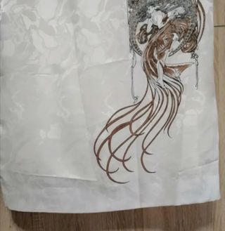 Falda blanca de seda vintage