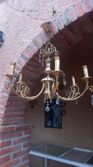 lampara bronce pulida