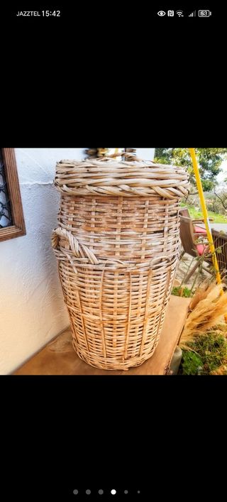 CESTO XXL MIMBRE VINTAGE 