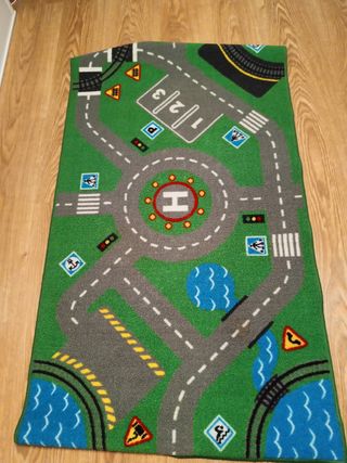 Alfombra infantil carreteras