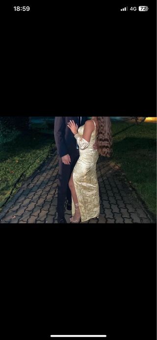 vestido amarillo de fiesta