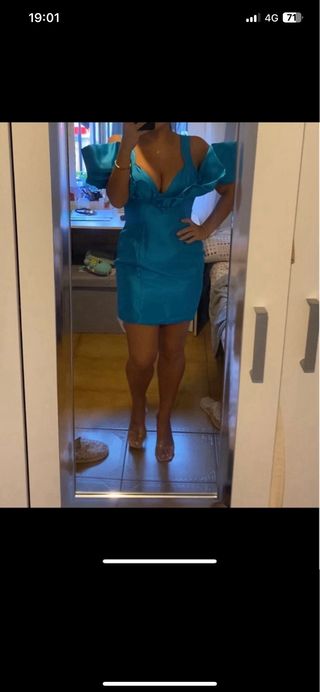 vestido azul de fiesta