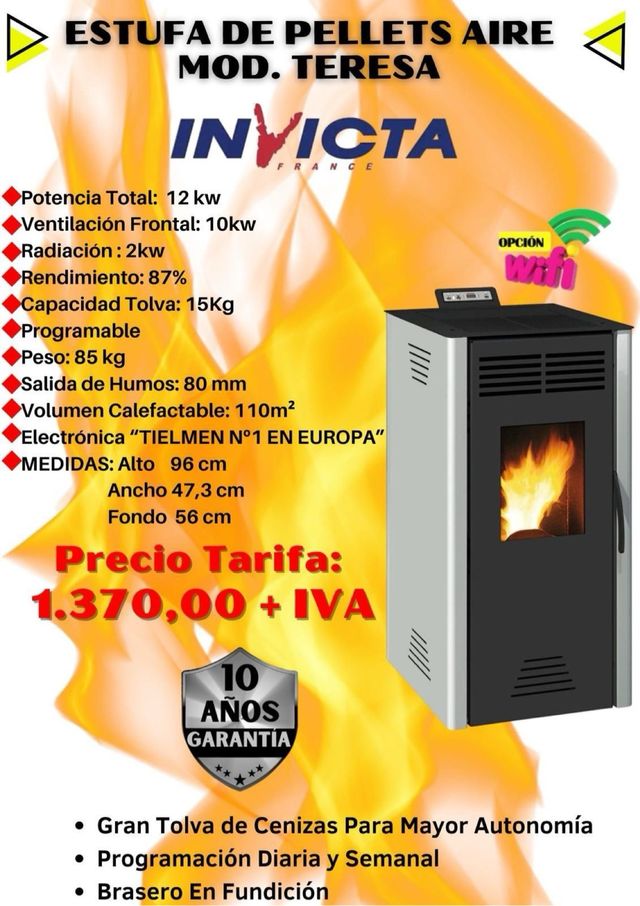 ESTUFA DE PELLETS MODELO TERESA
