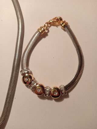 Conjunto chapado oro