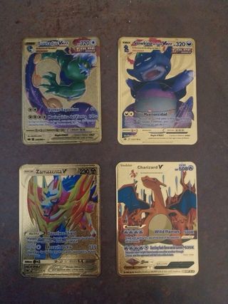 Pack 6 Cartas Doradas Pokemon